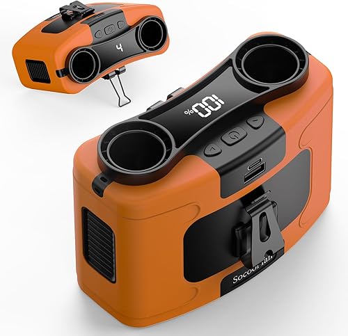 Socool - Ventilador de cintura portátil de 20000 mAh con clip en el cinturón portátil, ventilador personal recargable, 40 horas de refrigeración