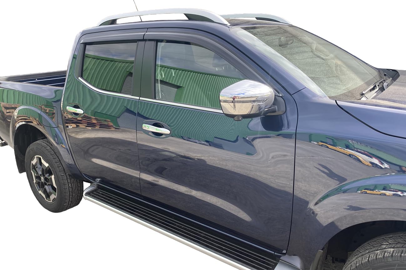 AUTO CLOVER Lot de 4 déflecteurs d'air pour Nissan Navara 2015+ Double cabine
