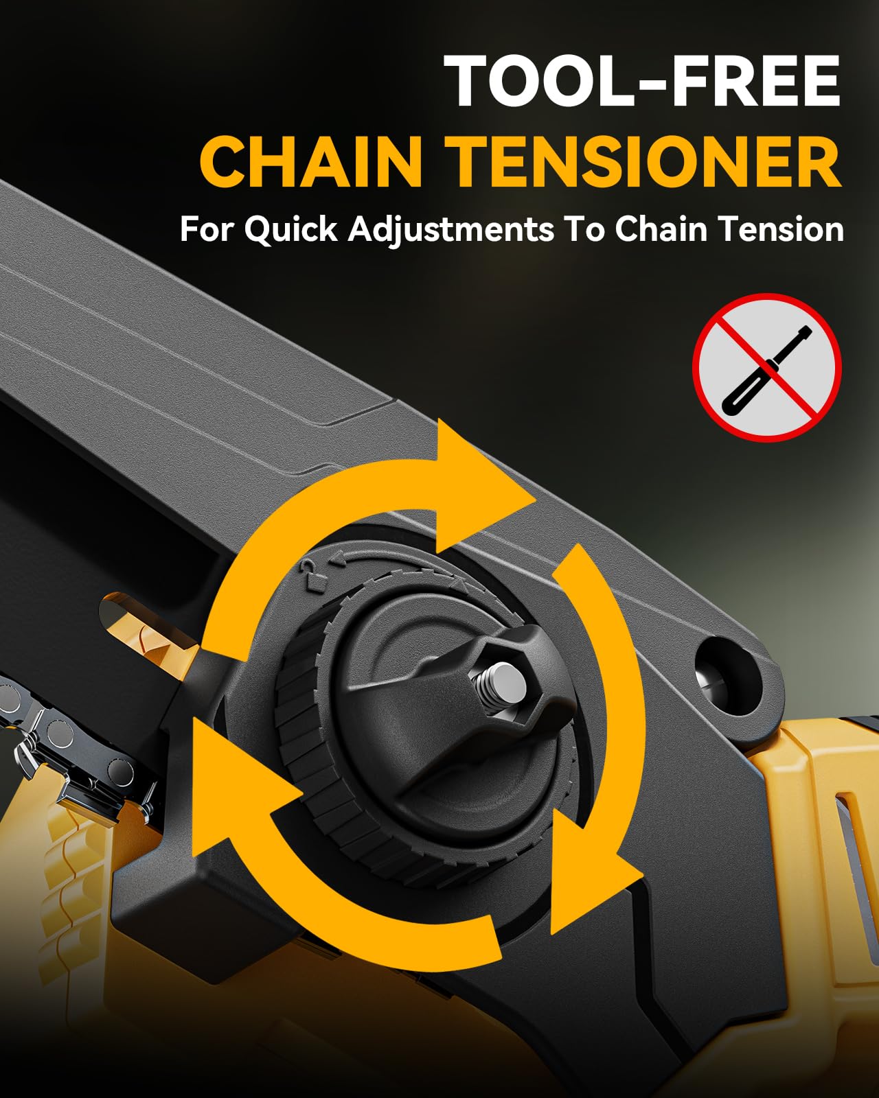 Mini piła łańcuchowa akumulatorowa do akumulatora DEWALT 20 V MAX, 20 cm i 6 cali piła łańcuchowa 2 w 1 z silnikiem bezszczotkowym i automatycznym olejarką, 1200 W, do przycinania drzew (tylko
