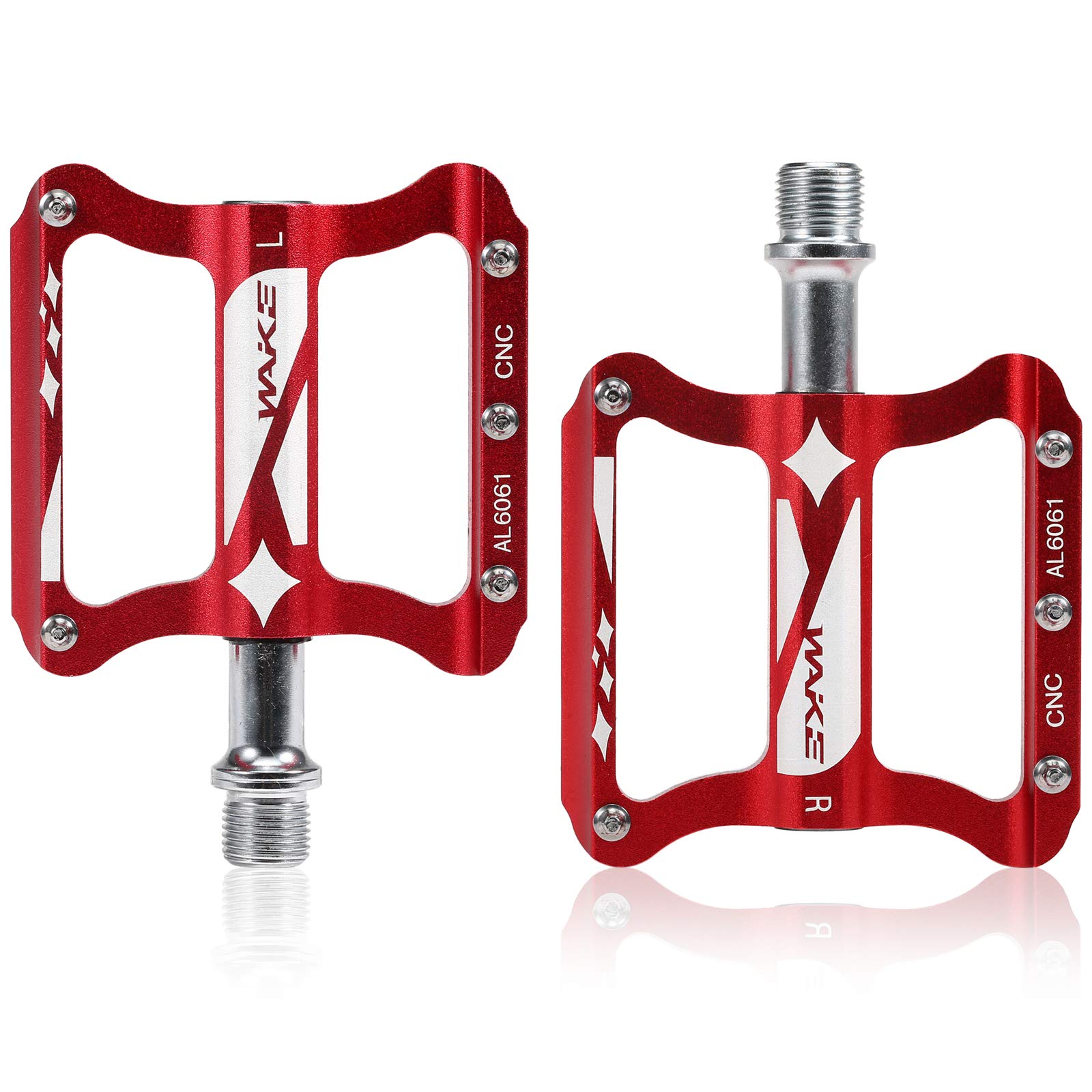 1 Pair Bike Pedals Aluminium Alloy Flat Bicycle Platform Pedals Mountain Bike Pedals Cycling Pedals