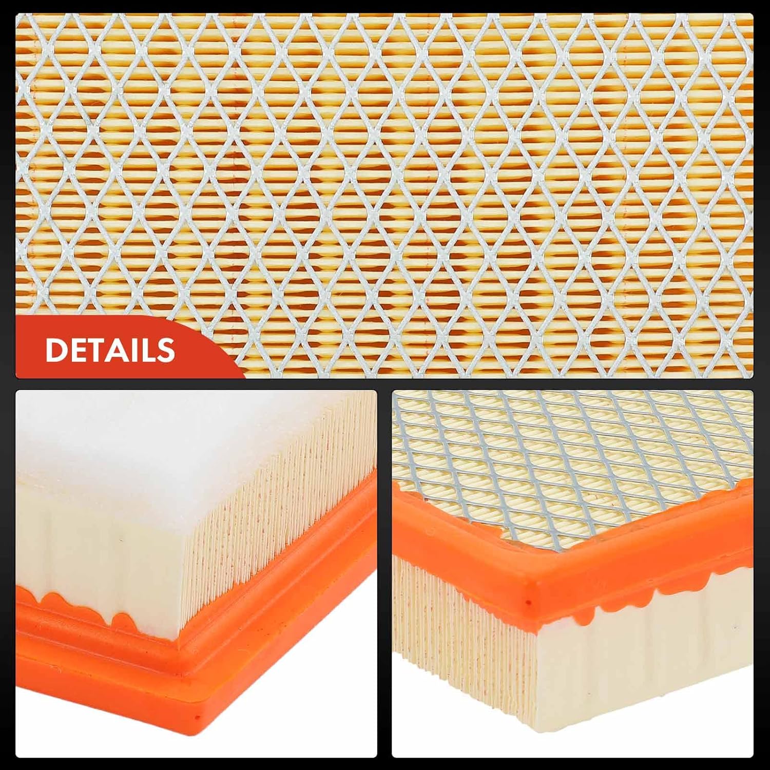 A-Premium 2-PC Engine Air Filter Compatible with Cadillac CT6 2016 2017 2018 2019 V6 3.0L, Replaces# 23441383, 23450879