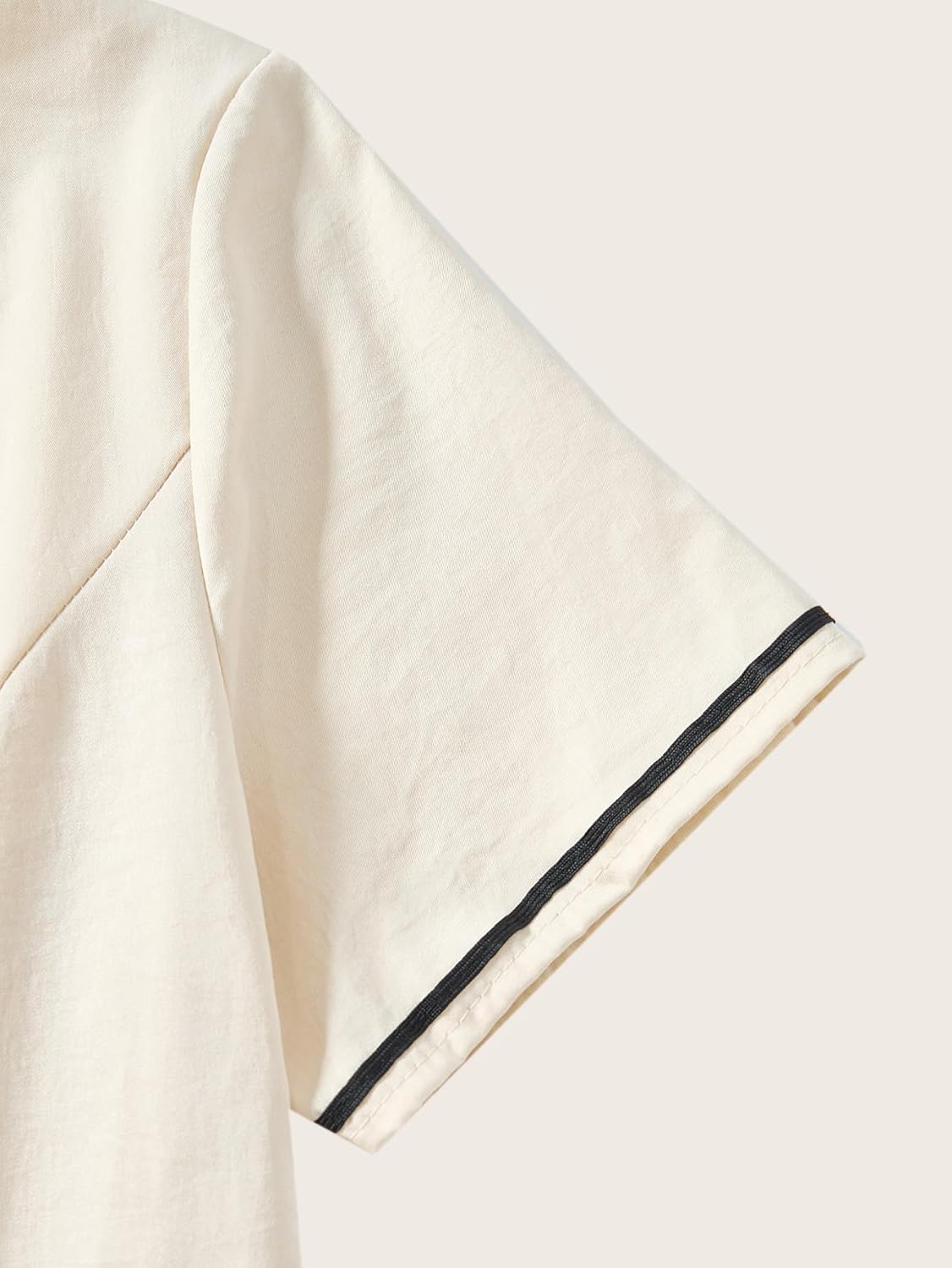 Women's Summer Button Short Sleeve Dress Elegant Crew Neck Work Office Dresses - Image 5