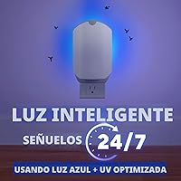 Vista 3 de Zevo Trampa para Insectos Voladores y 3 Cartuchos de Recarga - Trampa para Moscas Enchufable y Atrapador de Insectos para Mosquitos, Moscas