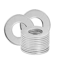 Vista 45 de Arandelas planas de acero inoxidable de 1" - Diámetro exterior de 2", arandelas de acero inoxidable 304 (18-8), arandelas de metal para tornillos