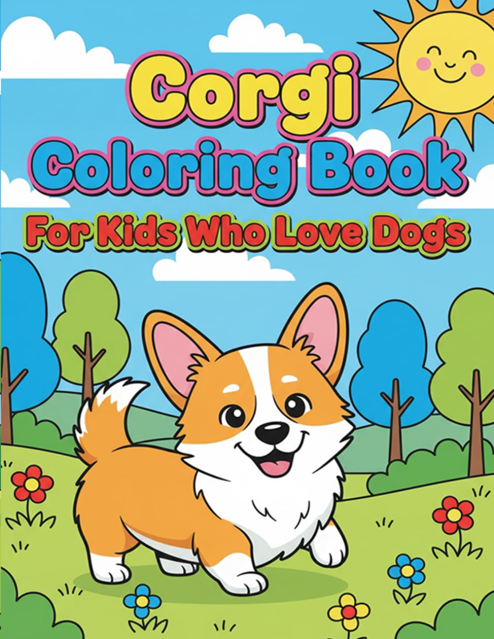 Corgi Coloring Book for Kids Who Love Dogs: Cute, Fun & Easy Coloring Pages with Adorable Corgis for Young Dog Lovers