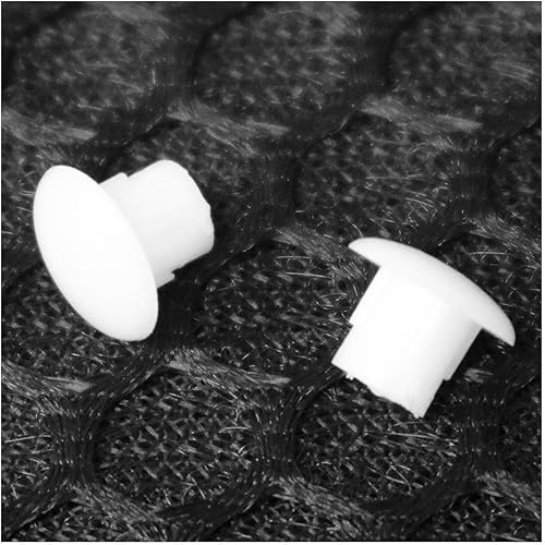 Miniatura 4 de 100 tapas de rosca de 0.197 pulgadas tipo empotrado de plástico blanco, tapones de agujeros para botones, para gabinetes, armarios, estantes y