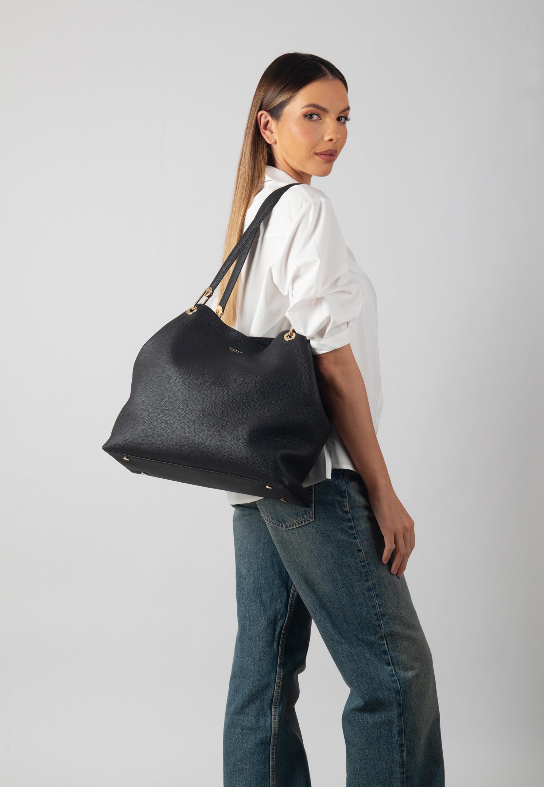 Carlheim, Kolekcja Skagen Genuine Leather Handbag, Stella Genuine Leather Handbag (czarny), czarne, Taglia unica