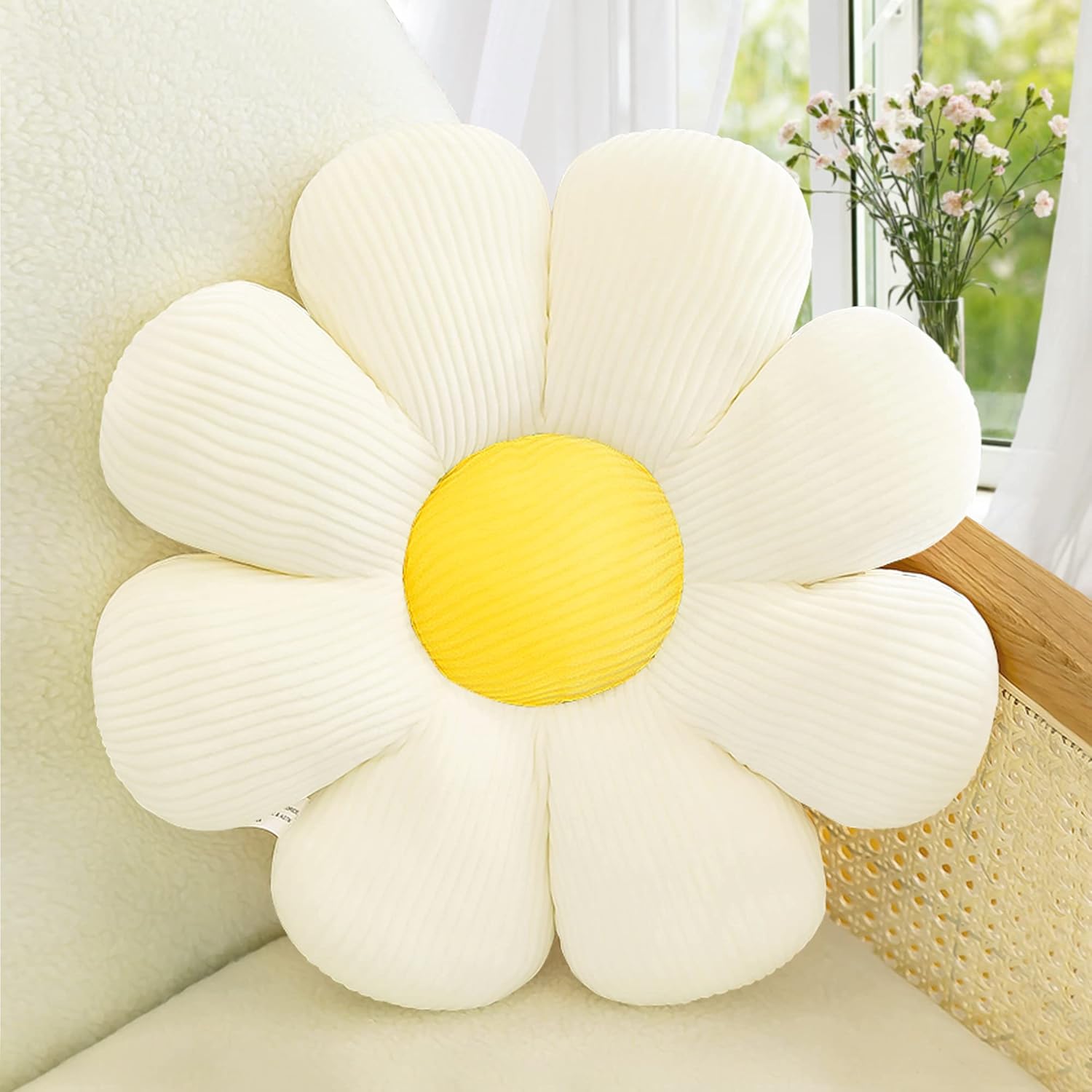 Deaboat 19" Flower Floor Pillow Flower Shape Cushion Cute Seating Pad