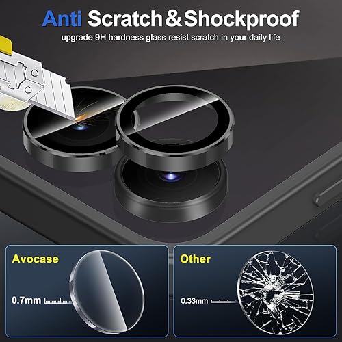 Vista 3 de para Samsung Galaxy Z Flip 7 Protector de Lente de Cámara, Cubierta de Lente de Vidrio Templado con Anillo de Metal Individual, [Fuerte Adhesión] 1