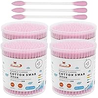 Vista 18 de Hisopos de algodón negro con punta de precisión, 400 unidades, brotes de algodón orgánico puntiagudo, doble cara, firmemente envueltos, punta