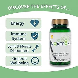 Bioxtron Natural AFA Stem Cell Supplement - Joint Support & Muscle Pain - Immune System Support - Support Energy Levels - Natural Blue Green Algae Spirulina - Pack of 2-120 Caps