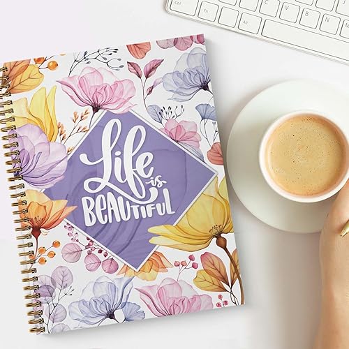 Miniatura 5 de Cuaderno de espiral Never Apologize For Being Yourself - Cuaderno de espiral de 8.5 x 11 pulgadas, 120 páginas con rayas universitarias, tapa blanda