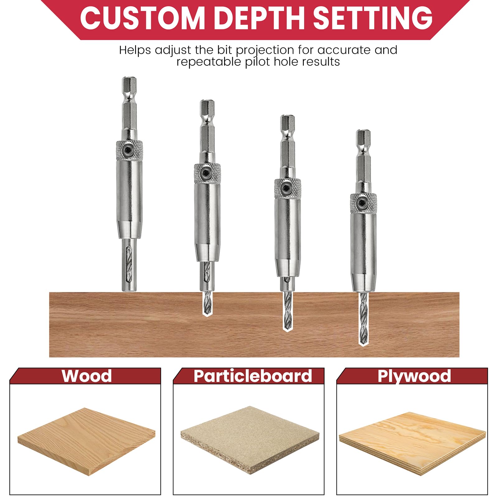Self-Centering Drill Bits - 7-Piece Set -5