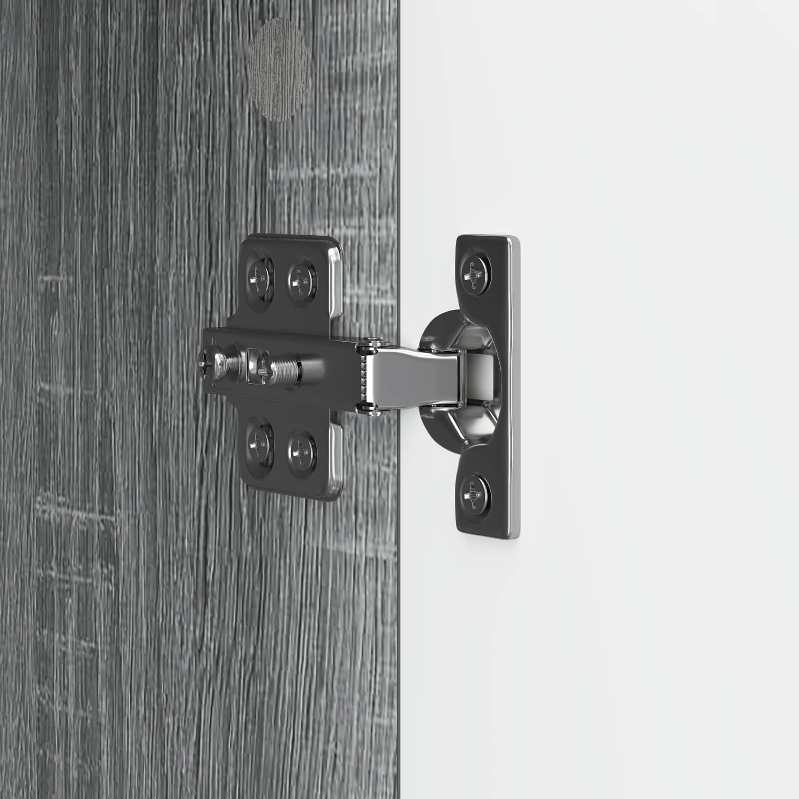 Hothingwell TV-Bank, 102 x 34,5 x 50 cm, Sonoma, Grau, Ingenieurholz | Verstellbare Regale, Türen mit Scharnieren 90 °, Griffe aus Metall, einfache Reinigung mit feuchtem Tuch