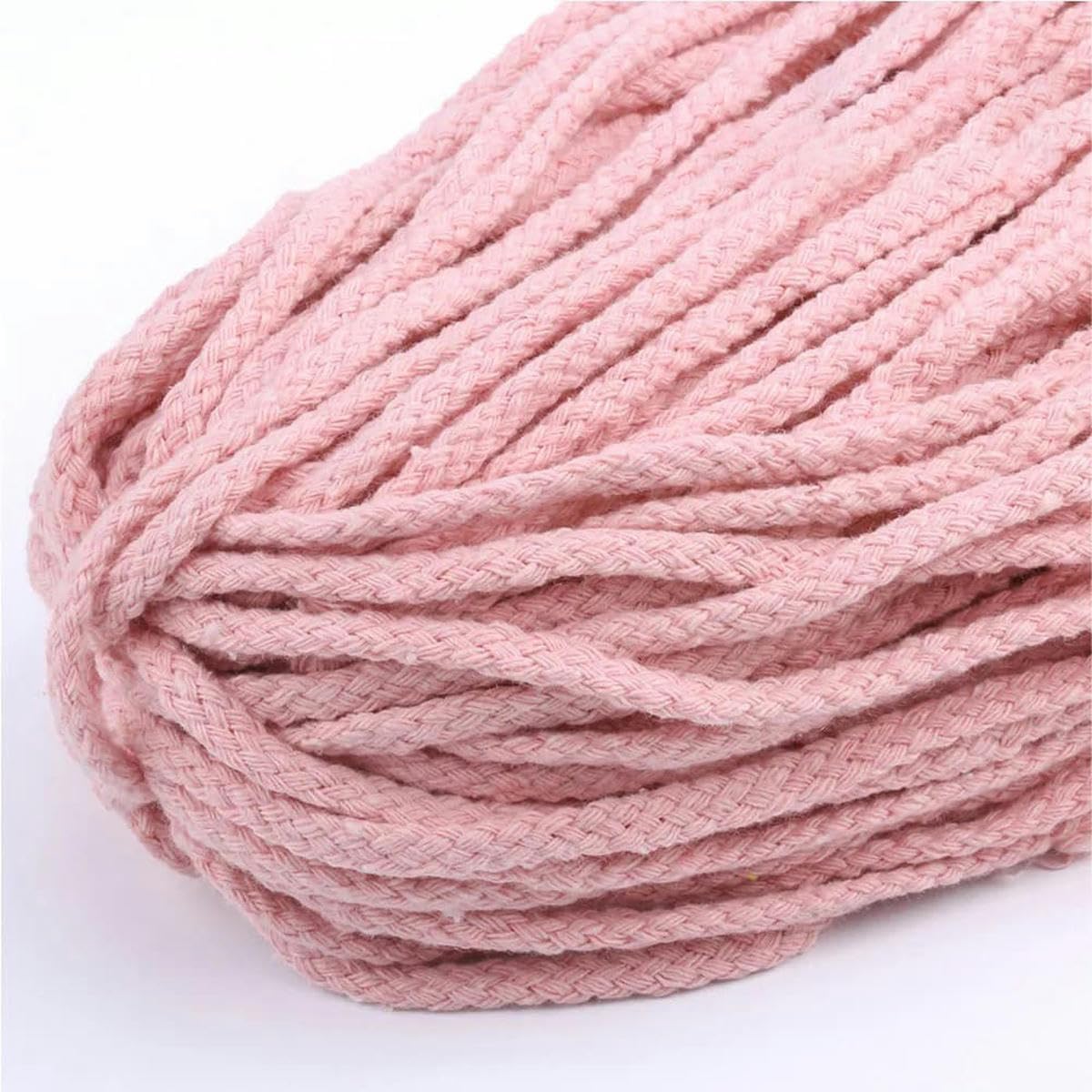 Kategoria: Bawełniane skręcone liny Lina skręcana 100% bawełny, 5 mm, 10 jardów, biała, do majsterkowania(Light Pink)