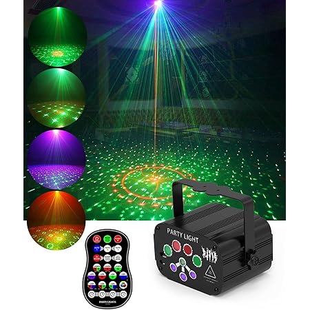 Amazon Com Stage Party Laser Lights Winoon Laser Projector Lights Disco Dj Laser Lights With Rgb Uv Led Remote Control Music Sync Lights Flash For Birthdays Festival Parties Outdoor Activities Home Improvement