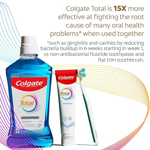 Miniatura 5 de Colgate Total Whitening Gel - Pasta de dientes de menta, tubo de 5.1 onzas, paquete de 2 unidades