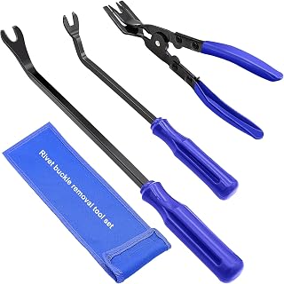 AXELECT 3Pcs Trim Removal Tool -Trim Removal Tool Set,Car Pry Tool Kit, Car Panel Door Audio Trim Tool Kit Bumper Clips Puller Retainer Fastener Clips Remover