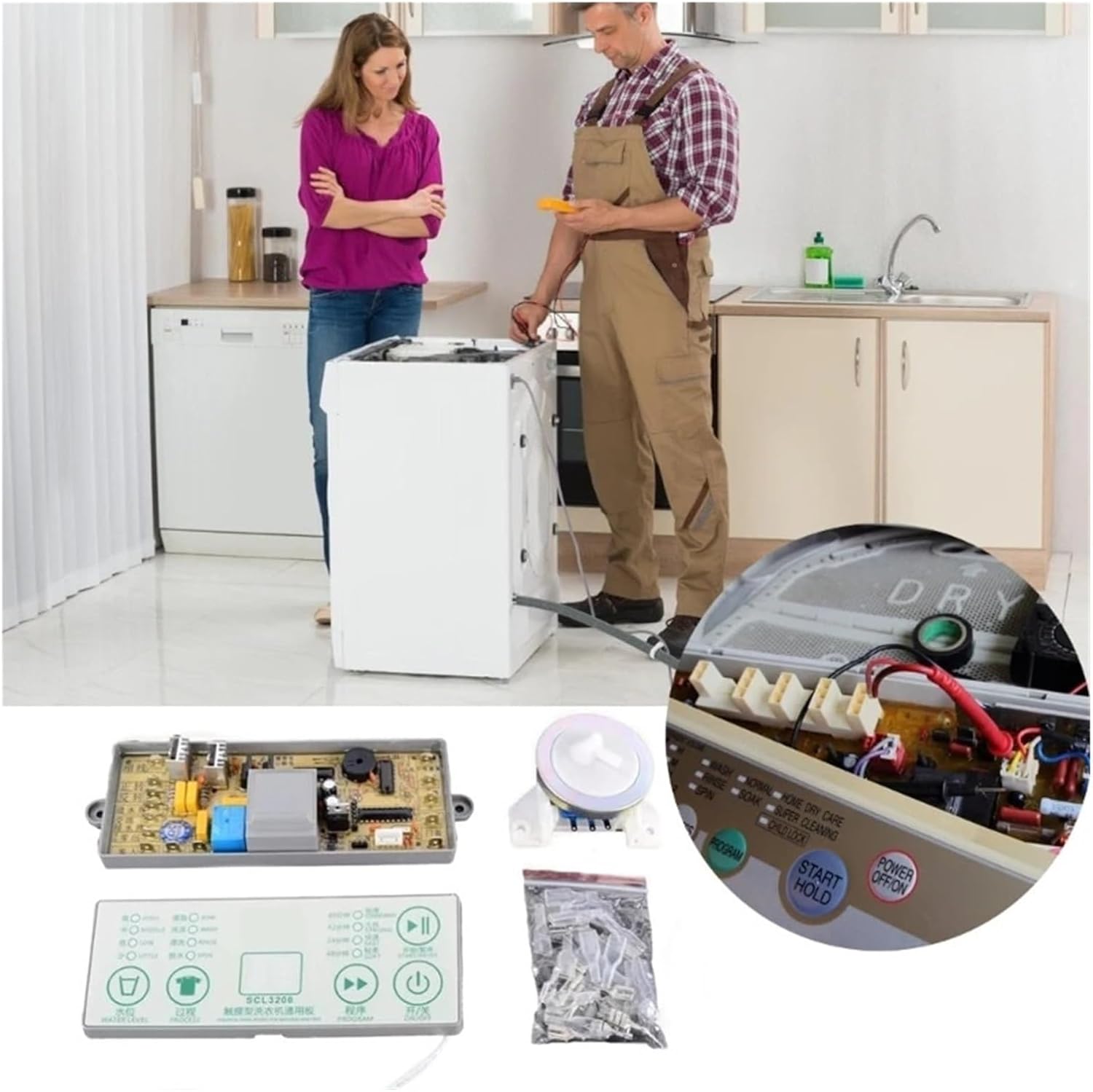 Automatic Washing Machine Board Washer Control Board Washer Computer Board Washing Machine Part Suitable for Washer
