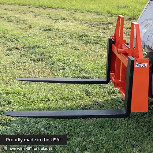 Miniatura 7 de Titan Attachments UA - Accesorio de marco de horquilla de palé de color naranja hecho en Estados Unidos, cuchillas de horquilla de 42 pulgadas,