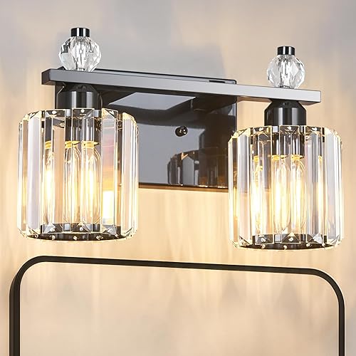Miniatura 50 de Luces de tocador 4-Luces Modernas de Cristal para Tocador Luz de Baño Dorada Accesorios de Iluminación de Tocador sobre Espejo Lámparas de Tocador