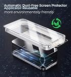 MAGIC JOHN 3rd Gen Upgraded for iPhone 16 Pro Max Screen Protector 6.9 Inch, HD Clear, Shatterproof Tempered Film, Auto Dust-Elimination, Bubble Free, Easy Installation, 2 Pack