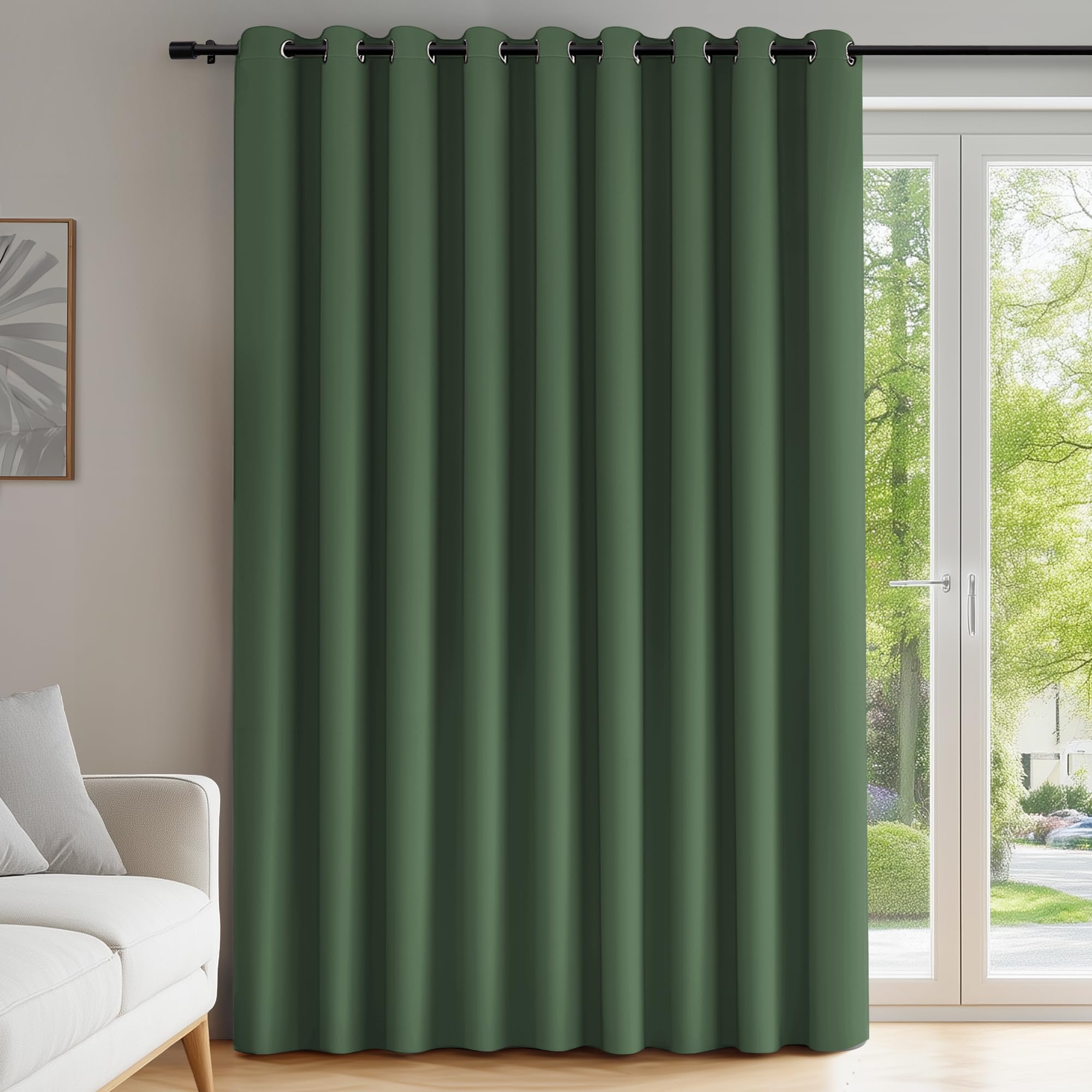 Deconovo Thermoisolierter Ösenvorhang, Verdunkelungsvorhang, Material Türvorhang, 1 Paneel