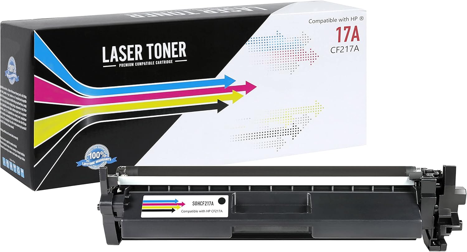 Compatible Toner Cartridge Replacement for HP 17A / CF217A (Black,1 Pack)