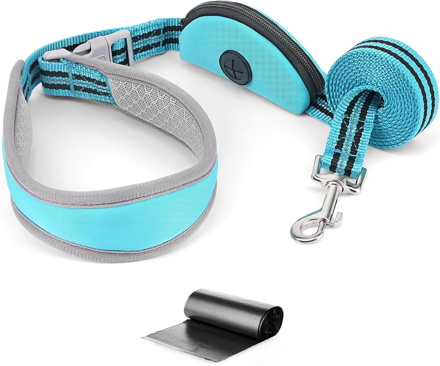 6FT Dog Leash for Medium Small Dogs, Nylon Dog Leash, Reflective Dog Walking Leash with Poop Bag Holder