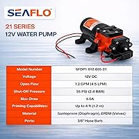 Vista 12 de RV/Marina bomba de cebado automático nueva 12 voltios DC/12 V, diafragma de agua dulce 35 PSI