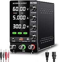 Vista 1 de NICE-POWER Fuente de alimentación CC variable 60V 5A, fuente de alimentación de banco de CC regulada ajustable con codificador, interruptor