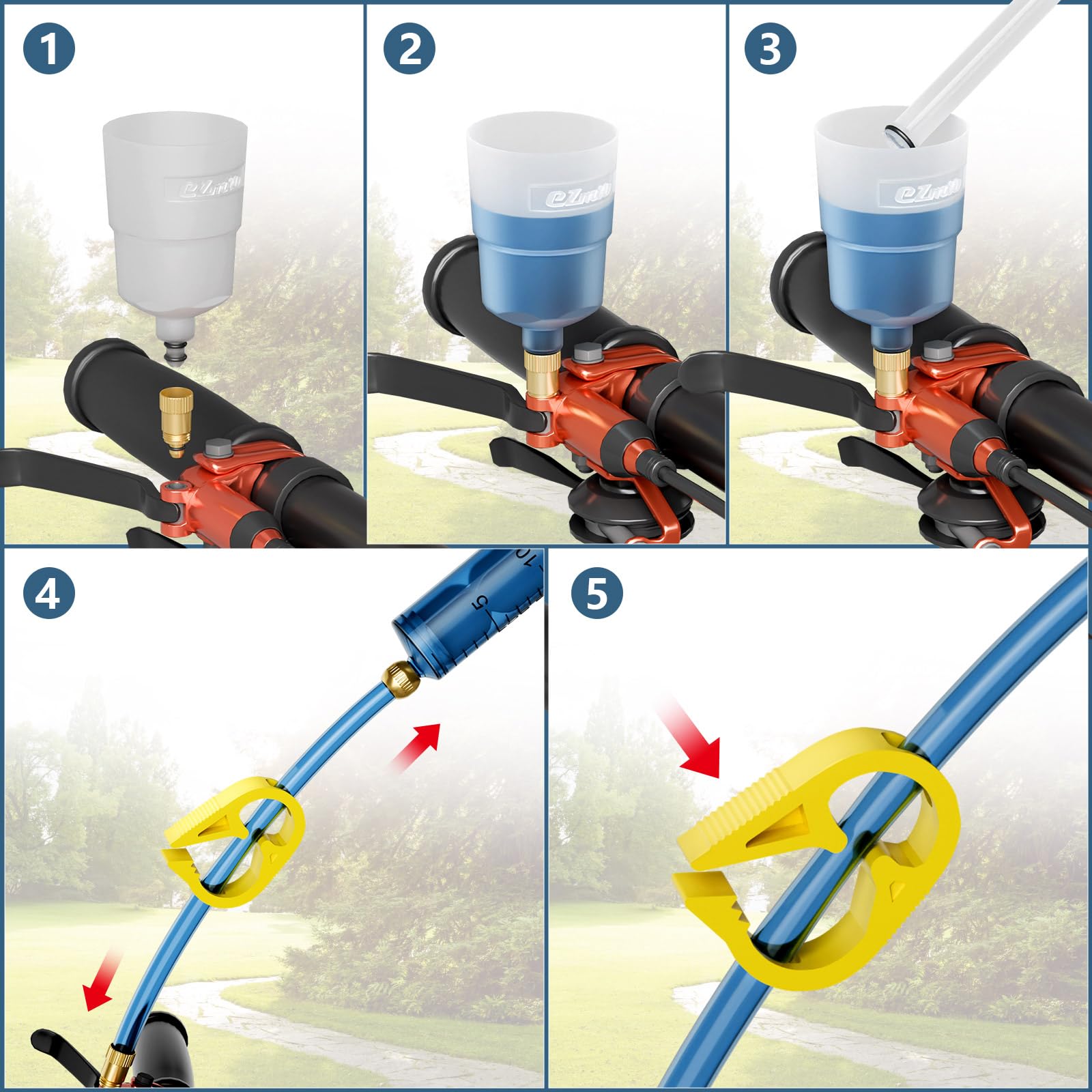 Zestaw odpowietrzający dla MAGURA MT5 MT7 MT8 MT2 HS33 itp., Zestaw wentylacyjny do rowerów hydraulicznych hamulców tarczowych, zestaw odpowietrzający w zestawie 120 ml oleju mineralnego Blood