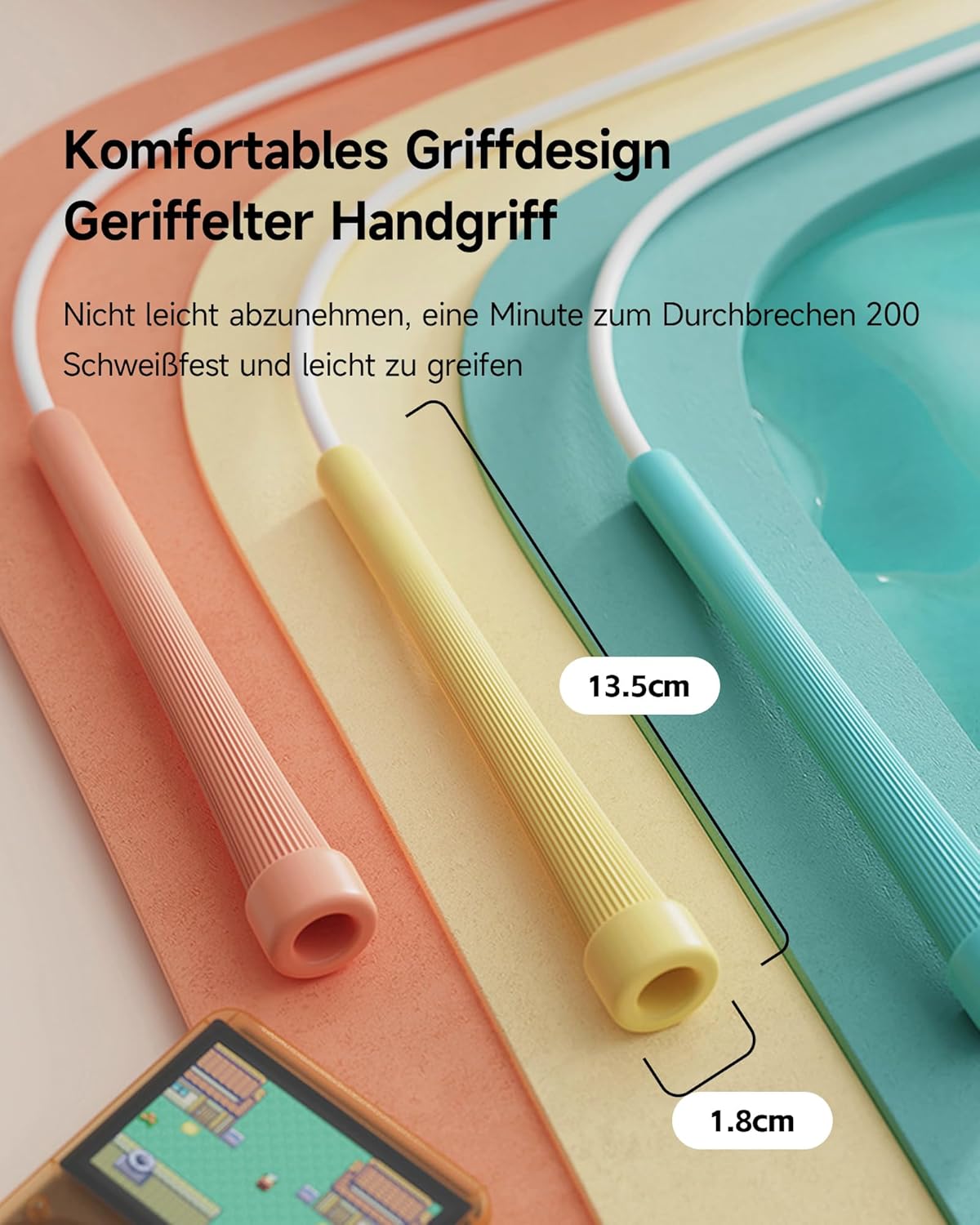 OVICX Lightweight Jump Rope for Fitness for Women Men and Kids, Adjustable Skipping Ropes with Anti-slip Handle, Speed Skipping for Cardio Workout and Endurance Training