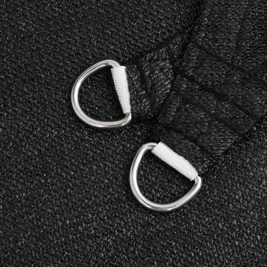 Tenda parasole triangolare in HDPE, protezione solare, 3 x 4 x 5 m, colore nero