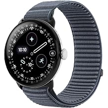 Nylon Loop Sport Band Compatible with Google Pixel Watch 4/3/2/1 45mm 41mm Bands, Upgraded All Steel Connectors, Soft Breathable Braided Replacement Strap for Women Men