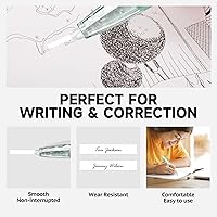 Vista 5 de Cinta de corrección blanca retráctil recargable, 4 piezas (CS-25) con 2 recambios adicionales