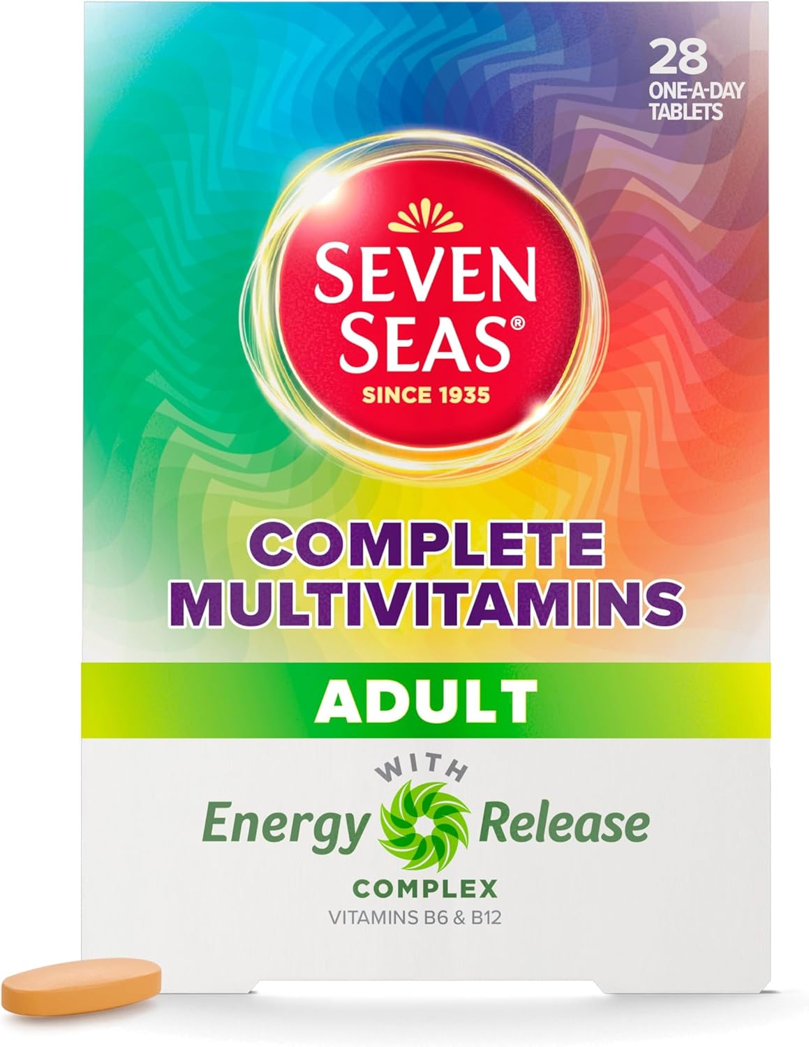 Seven Seas Complete Multivitamins Adult With Vitamin C, Vitamin D, Zinc plus Energy Release Complex 1 With Vitamins B6 and B12, 28 Tablets, 4-Week Supply