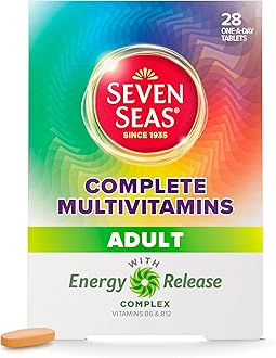 Seven Seas Complete Multivitamins Adult With Vitamin C, Vitamin D, Zinc plus Energy Release Complex 1 With Vitamins B6 and B12, 28 Tablets, 4-Week Supply