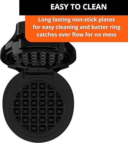 Miniatura 3 de KRUPS Máquina para hacer gofres simplemente redonda, 4 pulgadas