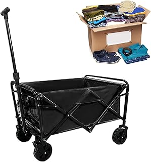 Grocery Cart On Wheels - 264 Lb Capacity Shopping Carts for Groceries with Wheels - Foldable Trolley Carts Heavy Duty, Large Capacity Beach Trolley with All Terrain Wheels for Camping Outdoor Foaenda