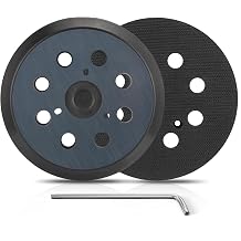 2 Pack 5 Inch 8 Hole Orbital Sander Replacement Pad for Porter Cable 343 343k 343VSK 390 390K 382 Random Orbit Sanders - Hook and Loop Sanding Pad Parts