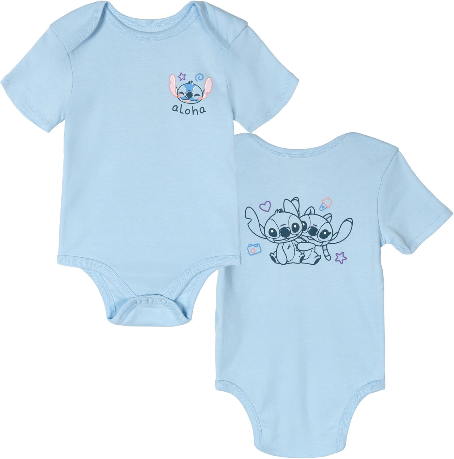 Disney Baby 5 Pack Bodysuits Newborn to Infant Sizes (Newborn - 24 Months)