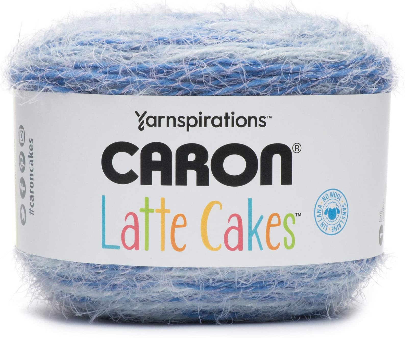 Caron Latte Cakes Self-Striping Yarn, 8.8 oz. / 250g, 530 Yards / 485 Meters (Blueberry 291222-22007)