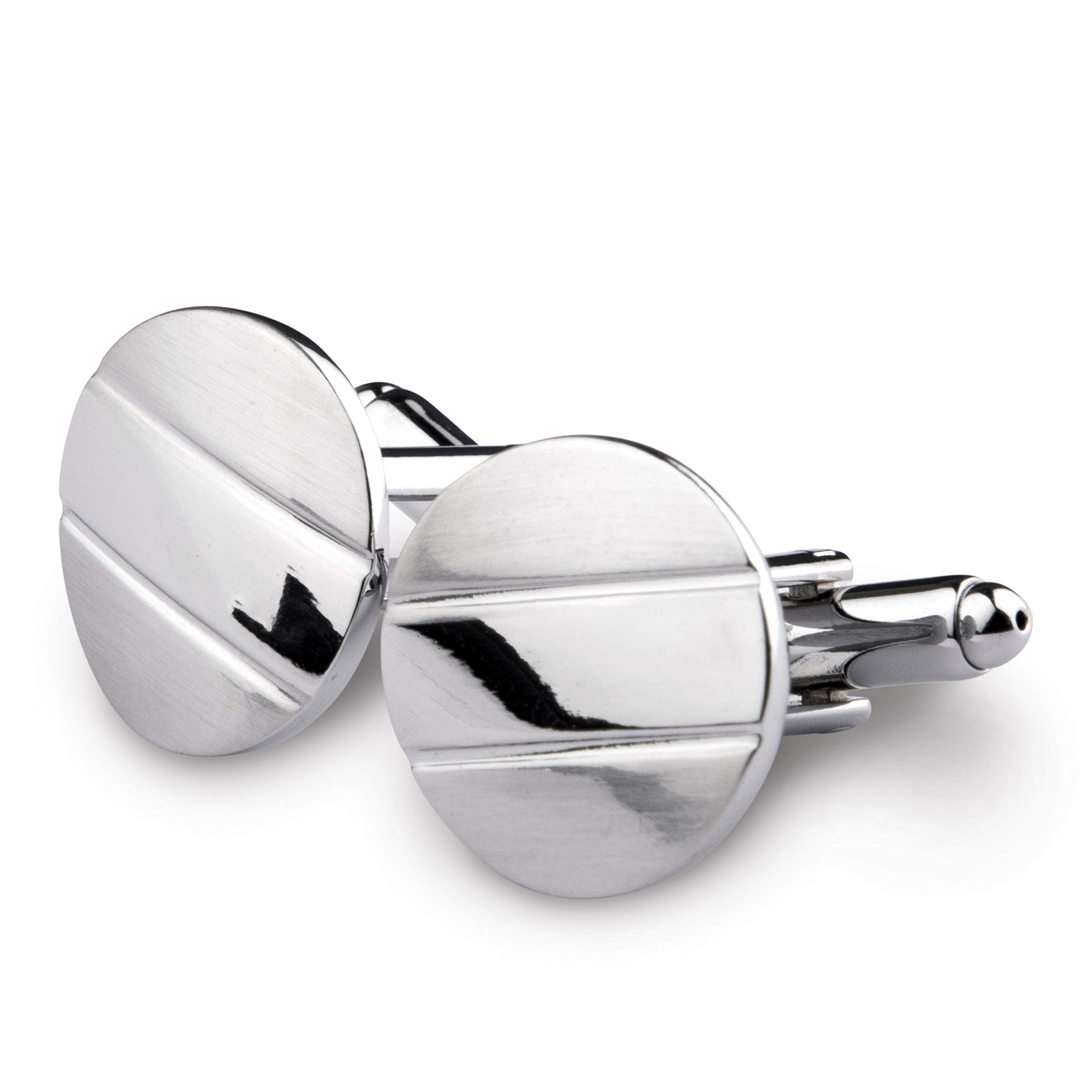 The Silver Ensemble Silver Coloured Cufflinks