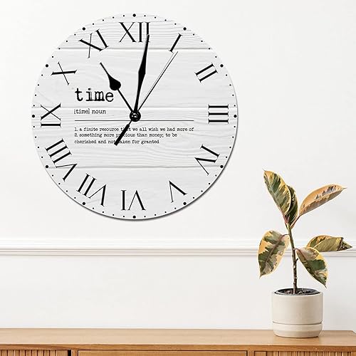 Miniatura 9 de Reloj de PVC con definición psicológica, reloj de pared grande con números romanos inspiración, refranes de inspiración de 12 pulgadas, significado
