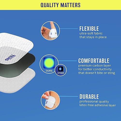 Miniatura 5 de Discount TENS Marca – Electrodos de repuesto de alta calidad compatibles con TENS 7000 – Paquete de 20