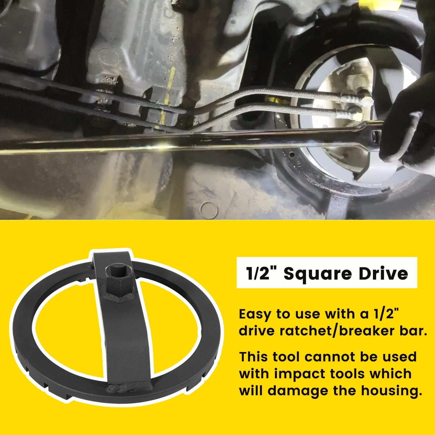 Fuel Tank Lid Wrench Fuel Pump Sender Lock Ring Tool Fits for Toyota Corolla Yaris Maritx Tacoma VIOS and Lexus RX330 RX350 RX450h