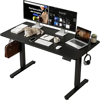 Electric Standing Desk, 55x24 Inches Height Adjustable Sit S - best quiet desks