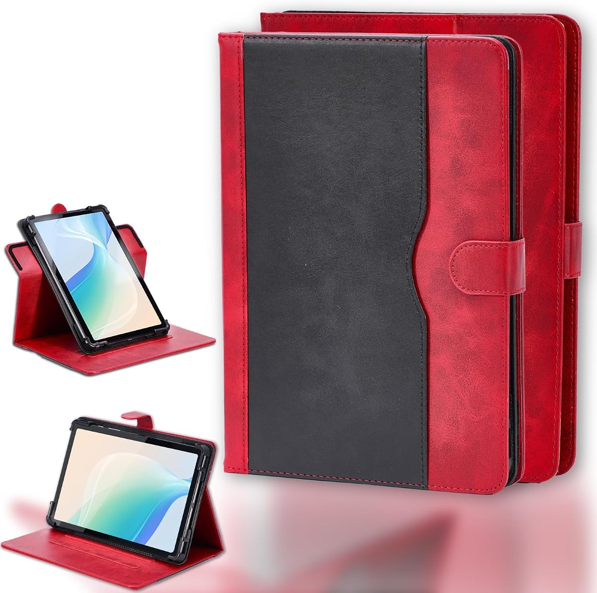 Funda para tableta Wacom MovinkPad Pro de 14 pulgadas Rotación de 360 grados Ángeles de visualización múltiple Funda de cuero con soporte para cámara Se puede usar Rojo