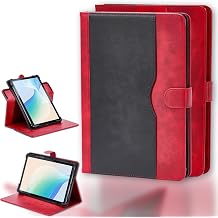 Case for BIGME inkNote X Color 10.3 Inch eReader Case 360 Degree Rotation Multi-Viewing Angels PU Leather Stand Folio Cover Red